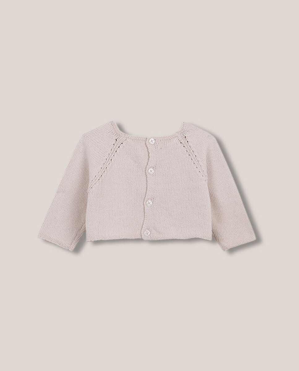 Camisola de Malha com Detalhe sem Orifícios Pedra-2