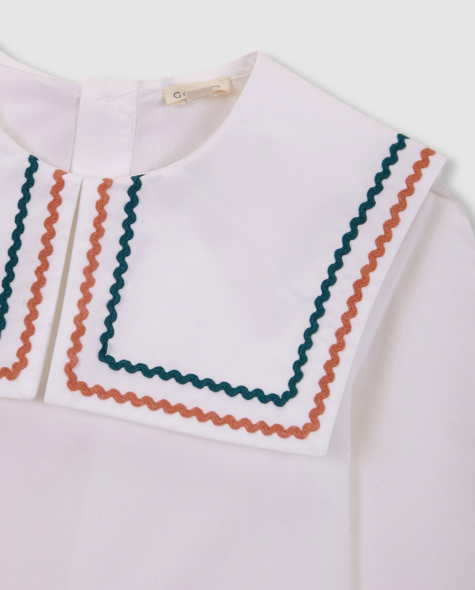 Gocco Camicetta Bimba Con Collo A Volant: Eleganza Per Autunno/Inverno