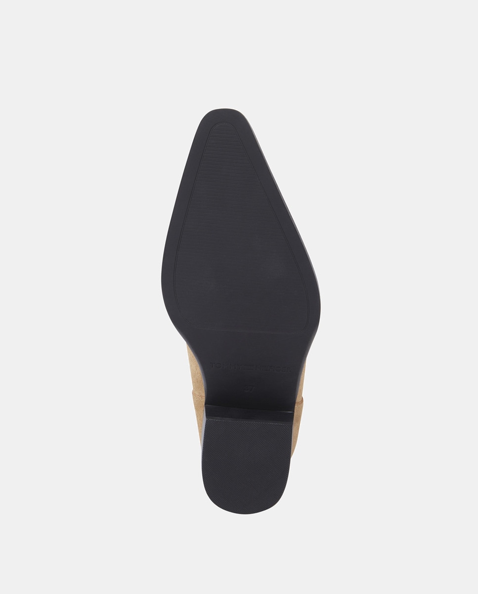 Botins Estilo Cowboy em Pele Camel-5