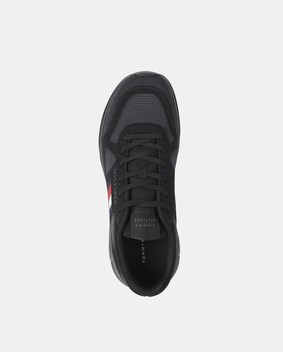 Sapatilhas Baixas Tipo Running em Lona Preto-4