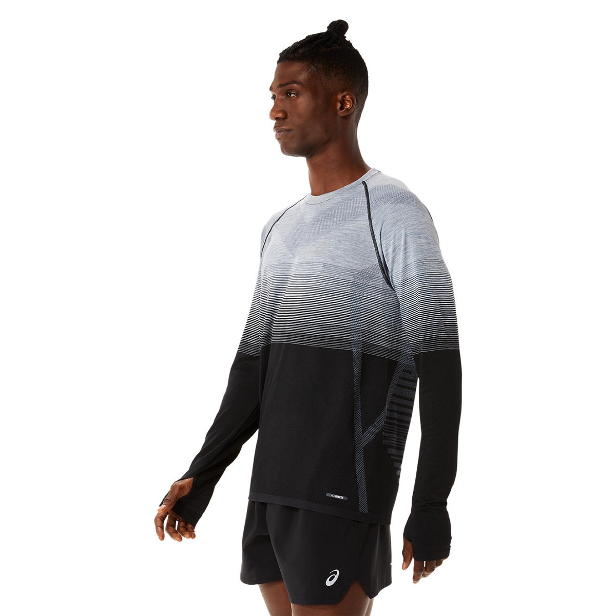 T-shirt de homem Seamless Asics Preto / Cinzento-3