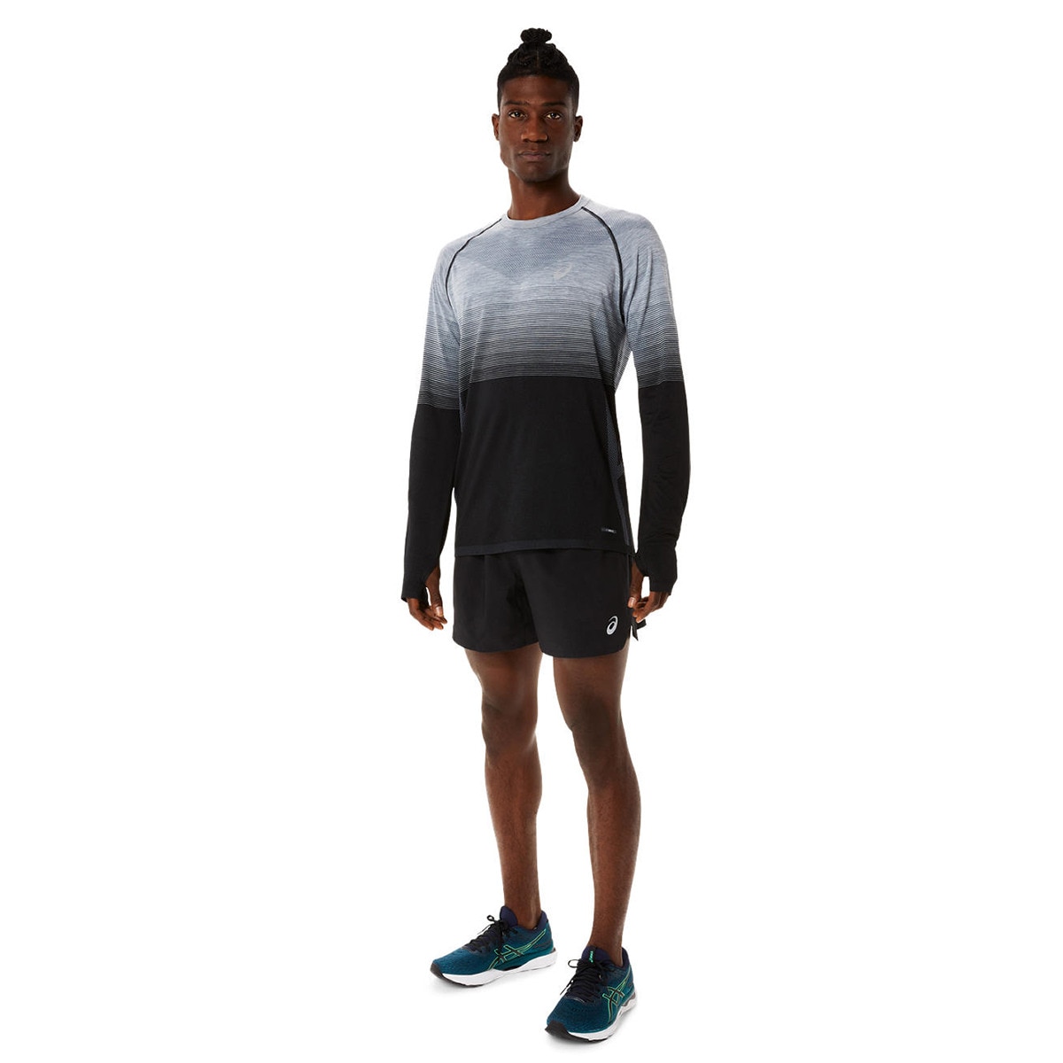 T-shirt de homem Seamless Asics Preto / Cinzento-8