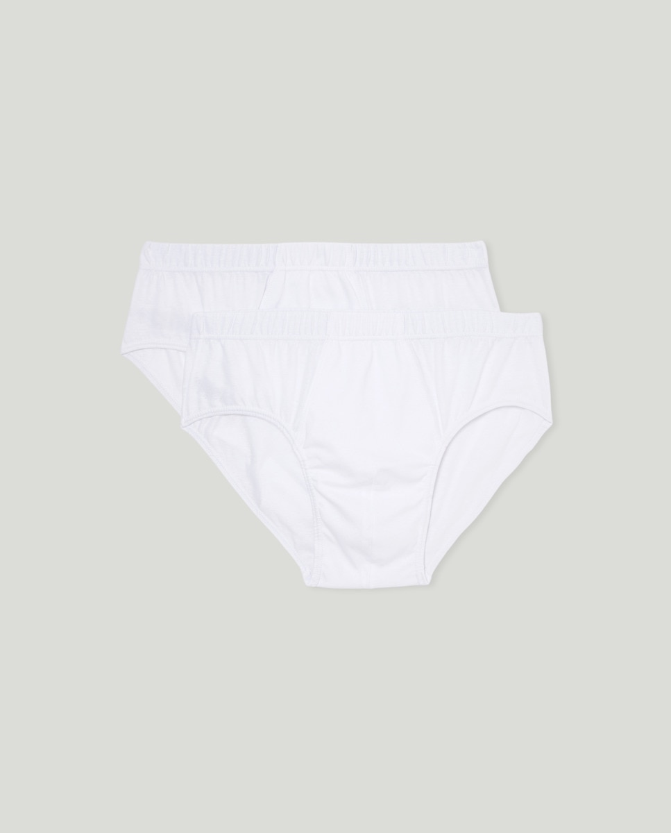 Pack 2 slips liso con abertura Blanco-5