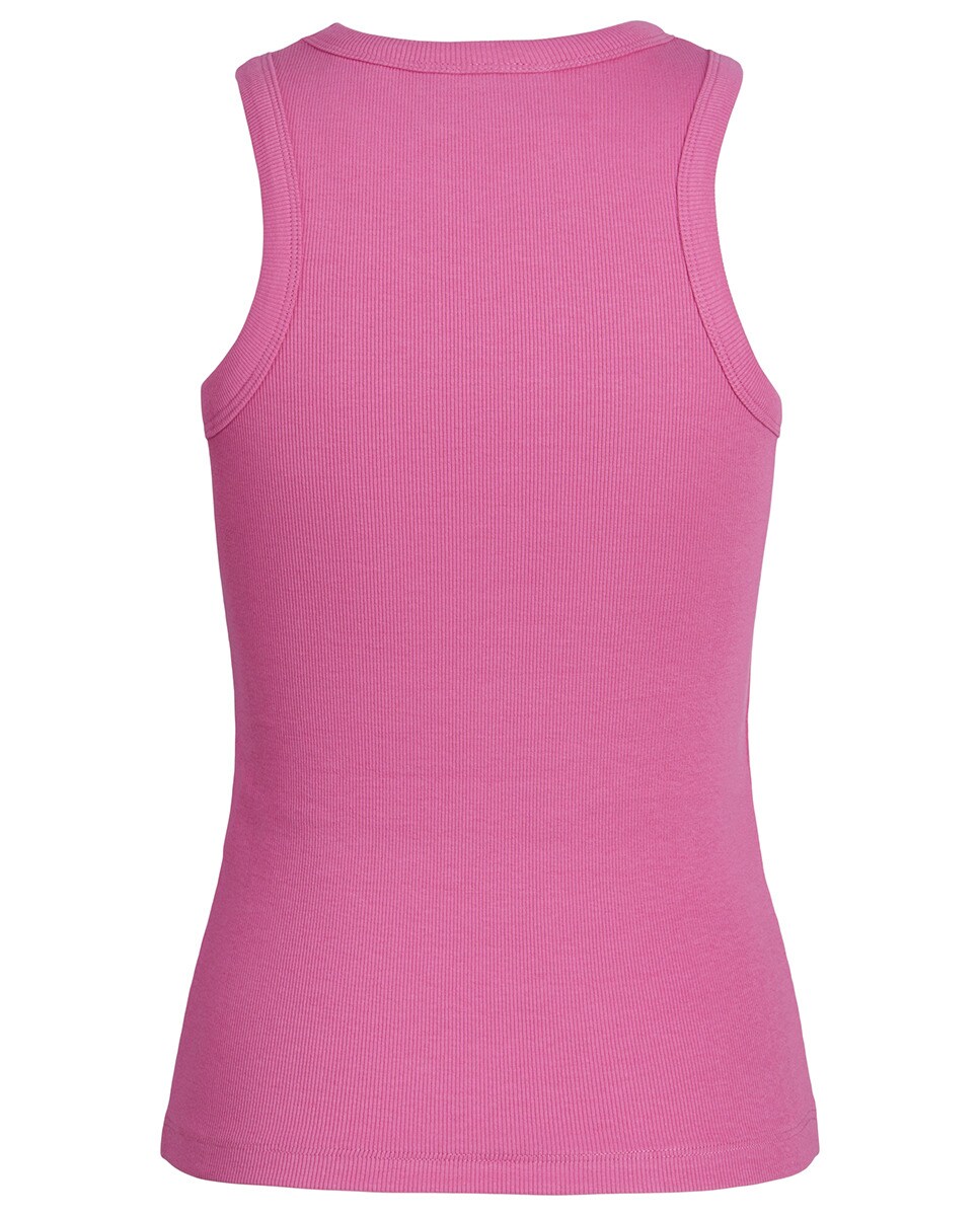 Top con cuello halter Jugo en color rojo madera con ojales