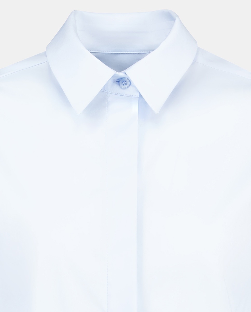Camisa de popelina Azul-claro-5