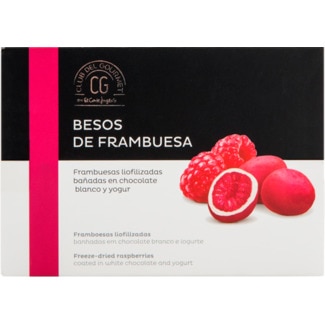 Framboesa cobertas com Chocolate Branco e Iogurte embalagem 120 g - Club Del Gourmet