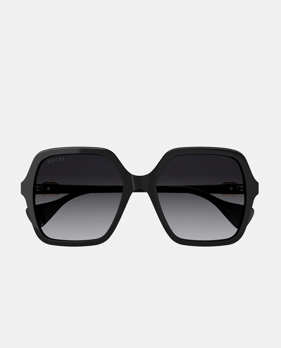 Gafas de sol de mujer cuadradas oversize de acetato en negro
