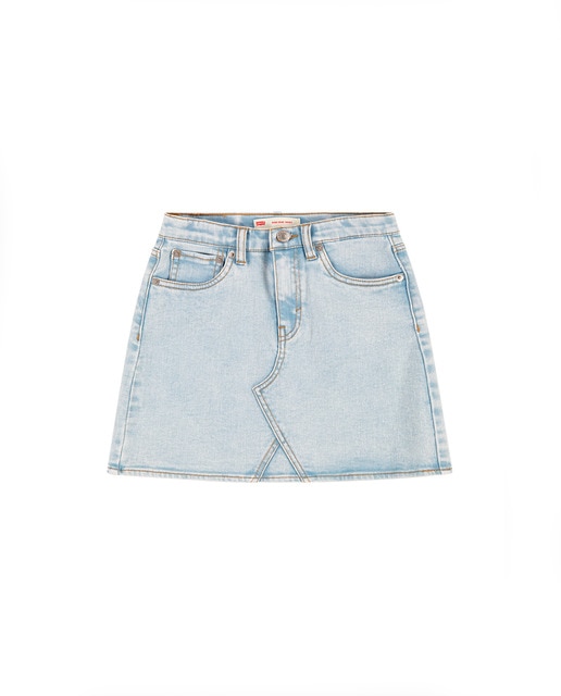 Imagen 0 de Falda vaquera de tiro alto para niña