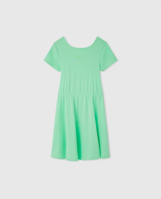 Imagen 0 de Vestido de niña de algodón con abertura en la espalda