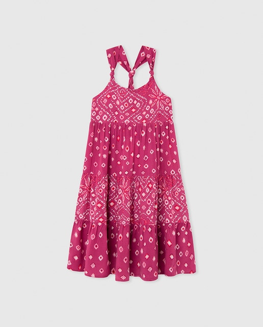 Imagen 0 de Vestido estampado de tirantes de niña