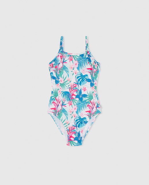 Imagen 0 de Bañador de niña, estampado de flores
