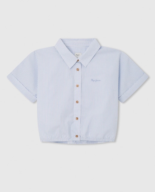 Imagen 0 de Camisa crop de niña 100% algodón