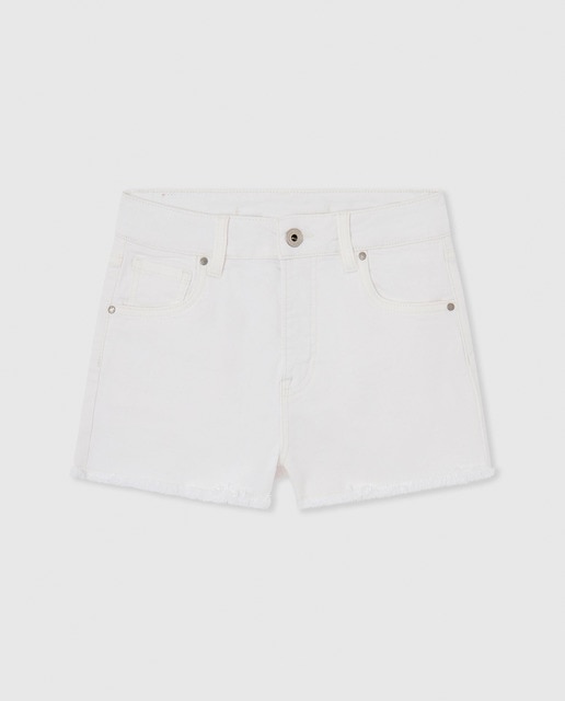 Imagen 0 de Vaqueros cortos de niña de tiro alto