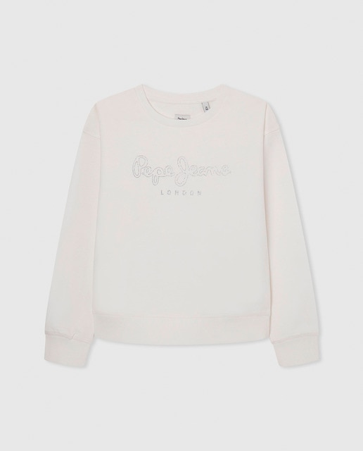 Imagen 0 de Sudadera de niña cuello caja 100% algodón