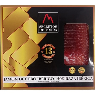 jamón de cebo ibérico 50% raza ibérica estuche 910 g contine 13 sobres x 70 g sin gluten sin lactosa - Secretos De Tonda