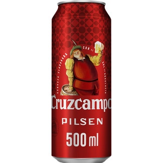 cerveza rubia tipo Pilsen lata 50 cl - Cruzcampo