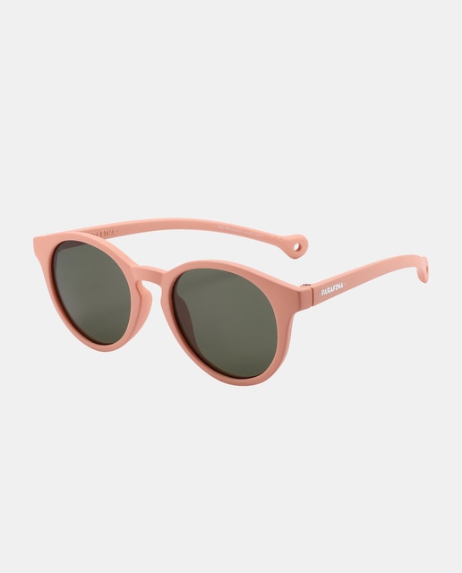 Imagen 0 de Gafas de sol infantiles redondas de caucho en rosa con lentes polarizadas