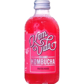 Organic kombucha con frutos rojos ecológica botella 250 ml - Komvida