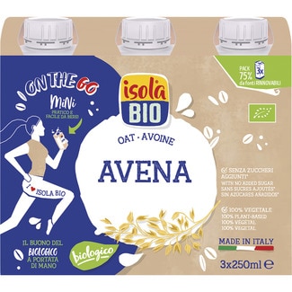 mini bebida de avena ecológica pack 3 briks 250 ml - Isola Bio