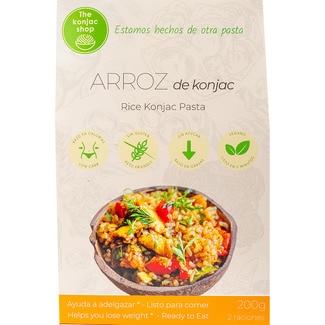 arroz de konjac sin gluten y vegano envase 270 g - The Konjac Shop