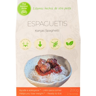 spaguettis de Konjac sin gluten y vegano envase 270 g - The Konjac Shop