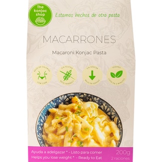 macarrones de Konjac sin gluten y vegano envase 270 g - The Konjac Shop