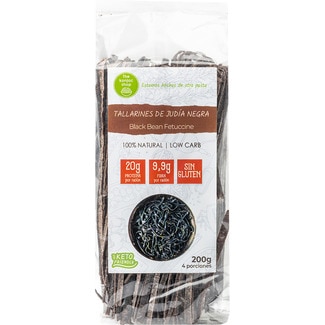tallarines de judía negra sin gliuten bolsa 200 g - The Konjac Shop