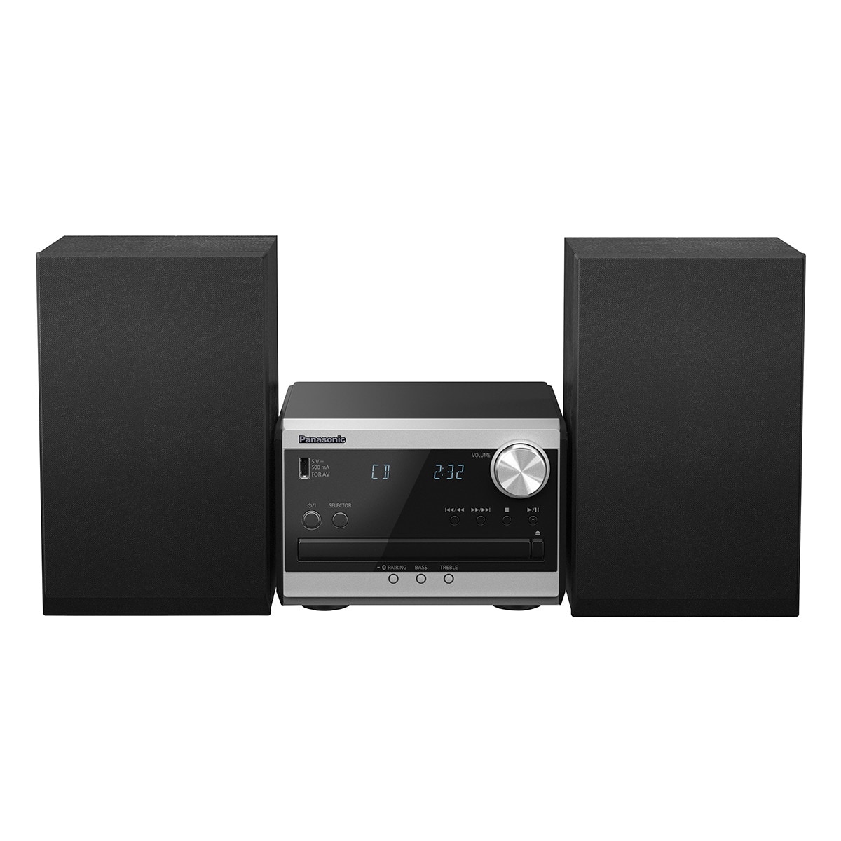 Microcadena Panasonic SC-PM270, 20W, con CD, radio FM, Bluetooth y USB Negro / Plata-1