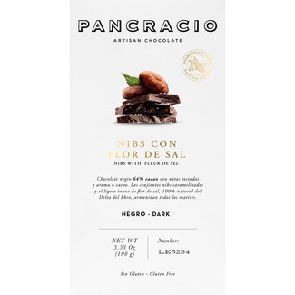 chocolate negro 64% con flor de sal tableta 100 g - Pancracio