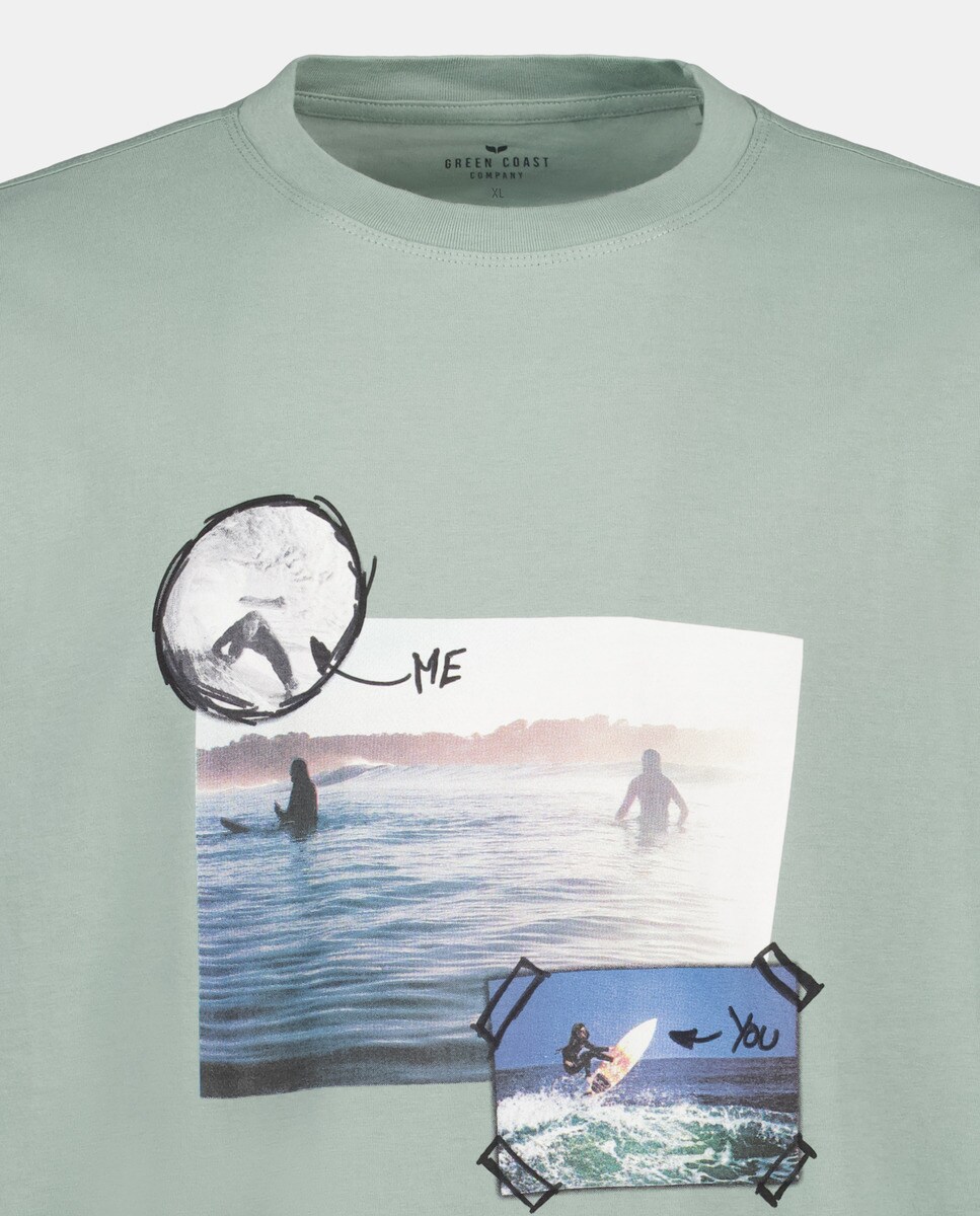 Camseta de manga corta print fotográfico de hombre · Green Coast · El