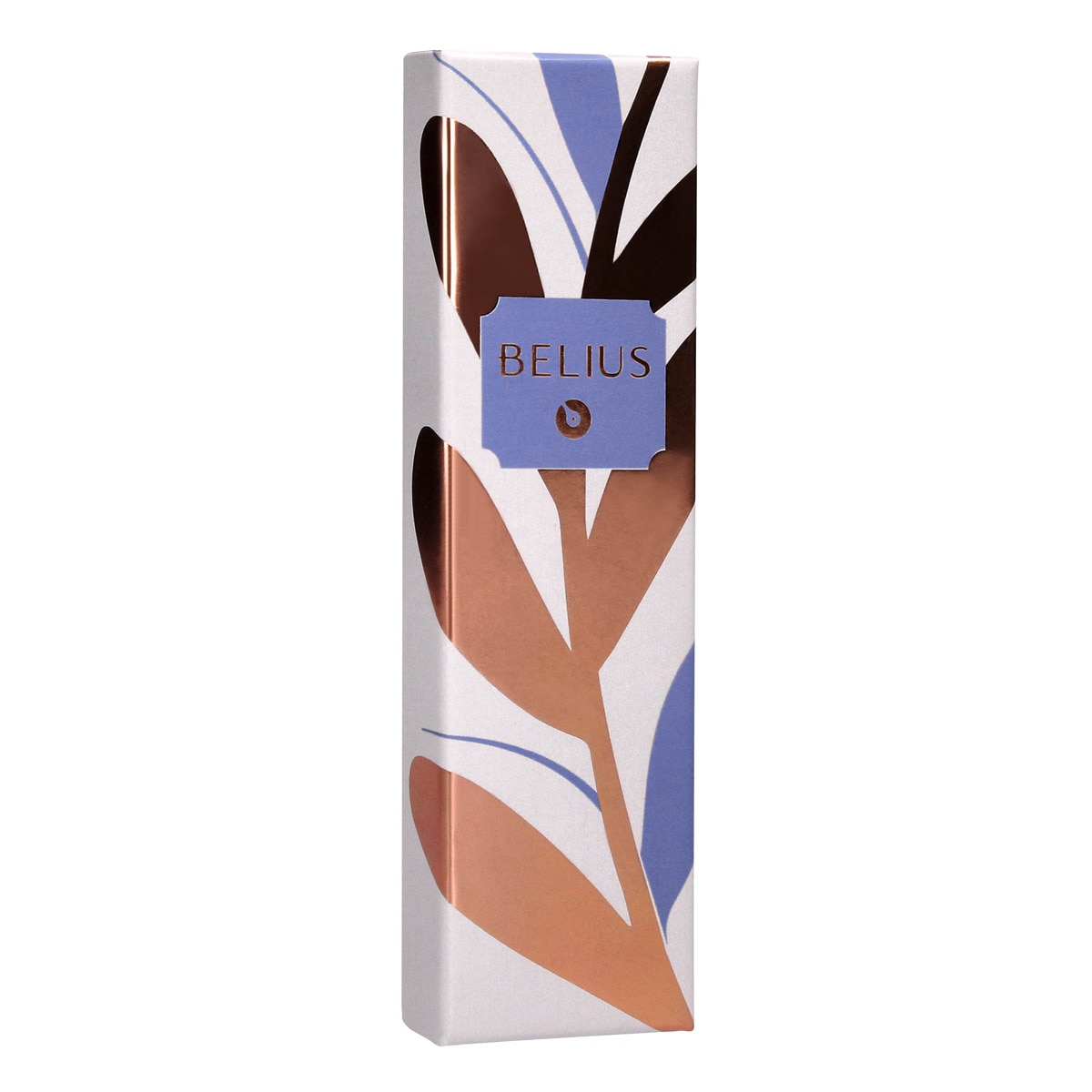 Esferográfica em caixa de desenho Rosé Belius azul eléctrico ouro rosa Azul-elétrico-5