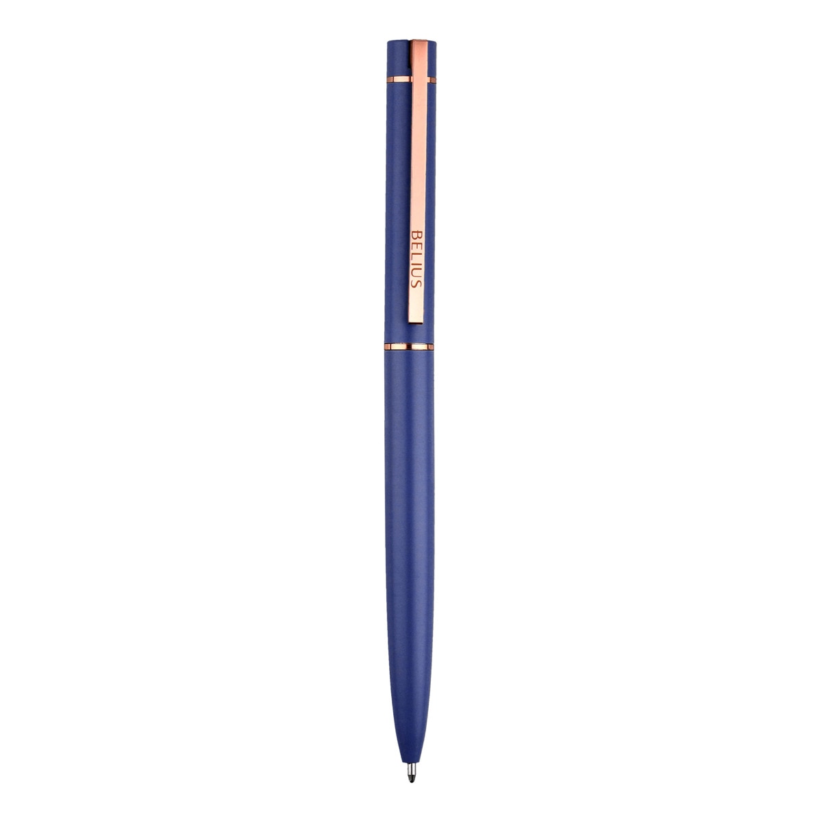 Esferográfica em caixa de desenho Rosé Belius azul eléctrico ouro rosa Azul-elétrico-1