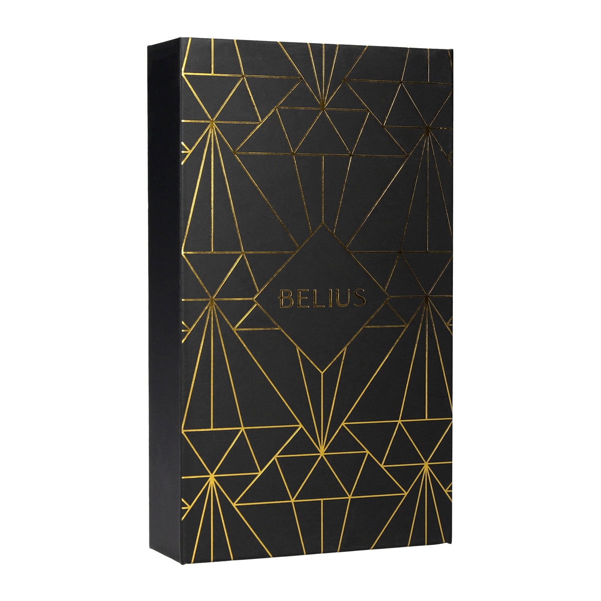 Caneta e estojo  em caixa de design Soiree Belius preto e dourado Preto-3