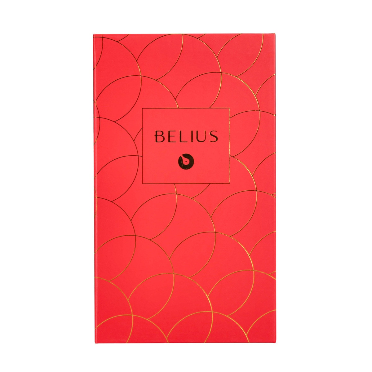 Pluma y estuche textura cepillada en caja de diseño Passion Dor Belius rojo y dorado Rojo-8