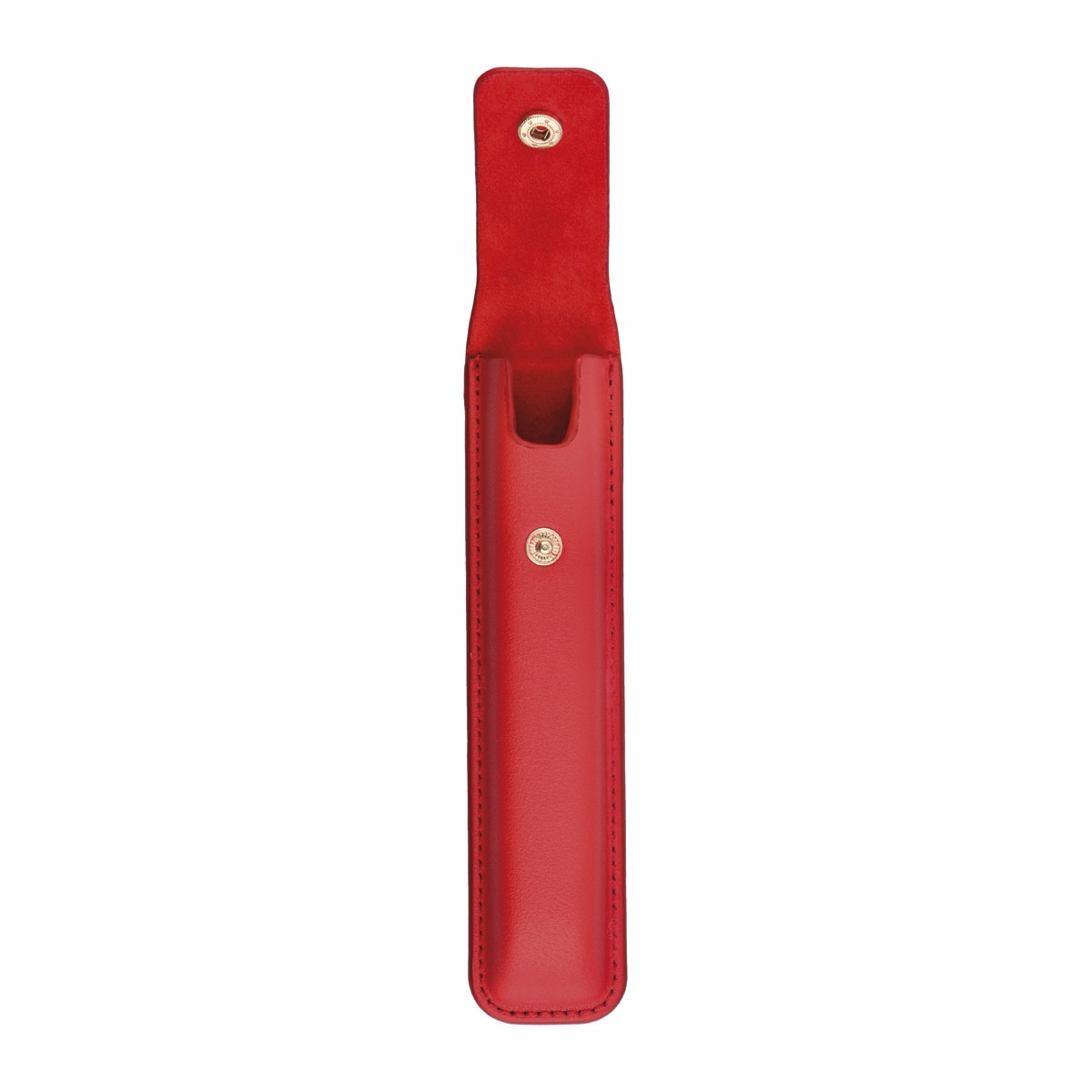 Pluma y estuche textura cepillada en caja de diseño Passion Dor Belius rojo y dorado Rojo-4