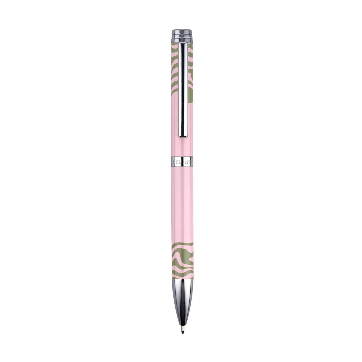 Rollerball em caixa de design Ink Dreams Belius rosa e verde matcha prateado Rosa-1