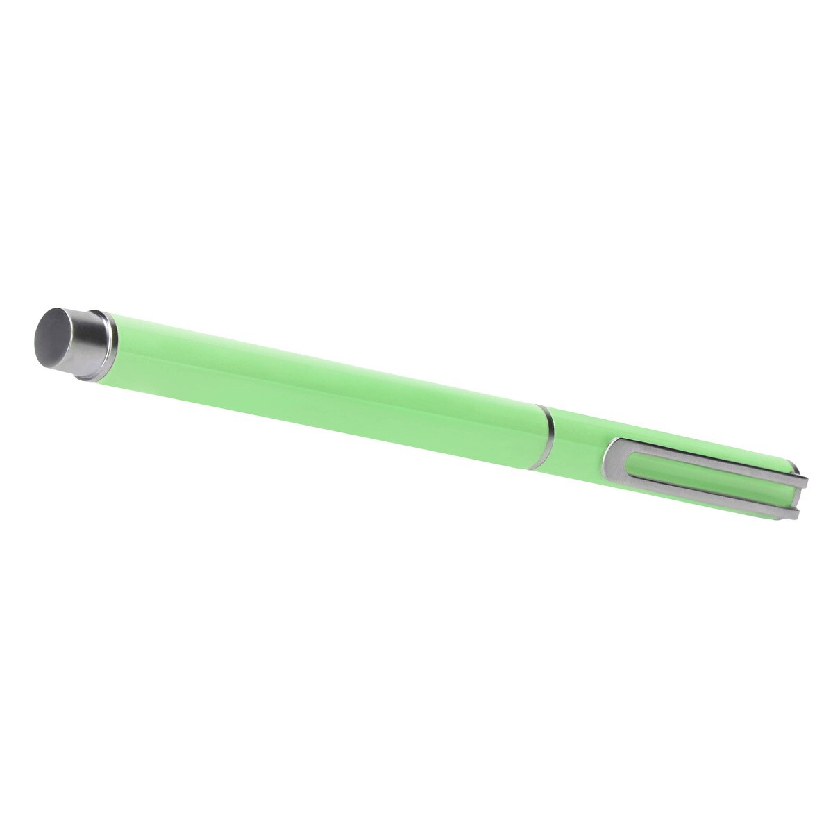 Conjunto de esferográfica e caneta rollerball em caixa de design Endless Summer Belius verde e prateado Verde-5