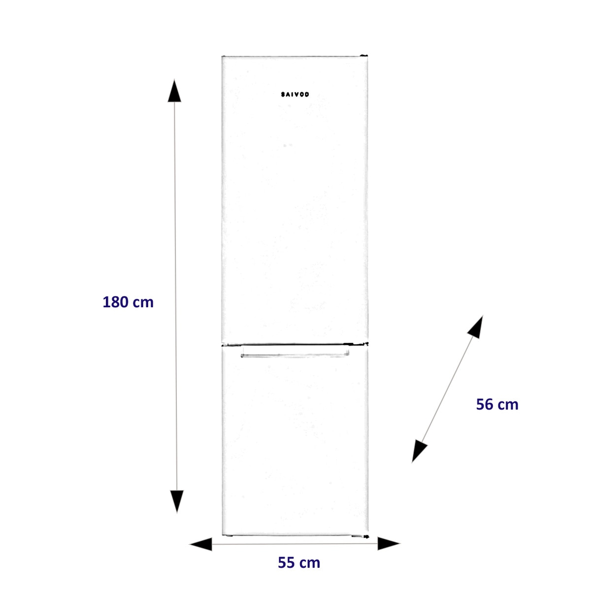 Frigorifico combi Saivod Cíclico - CC18055DFWE Blanco-4