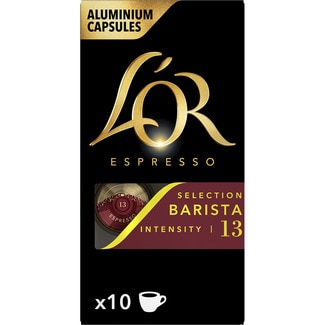 café Barista Selection intensidad 13 estuche 10 cápsulas compatibles con máquinas Nespresso - L'or Espresso