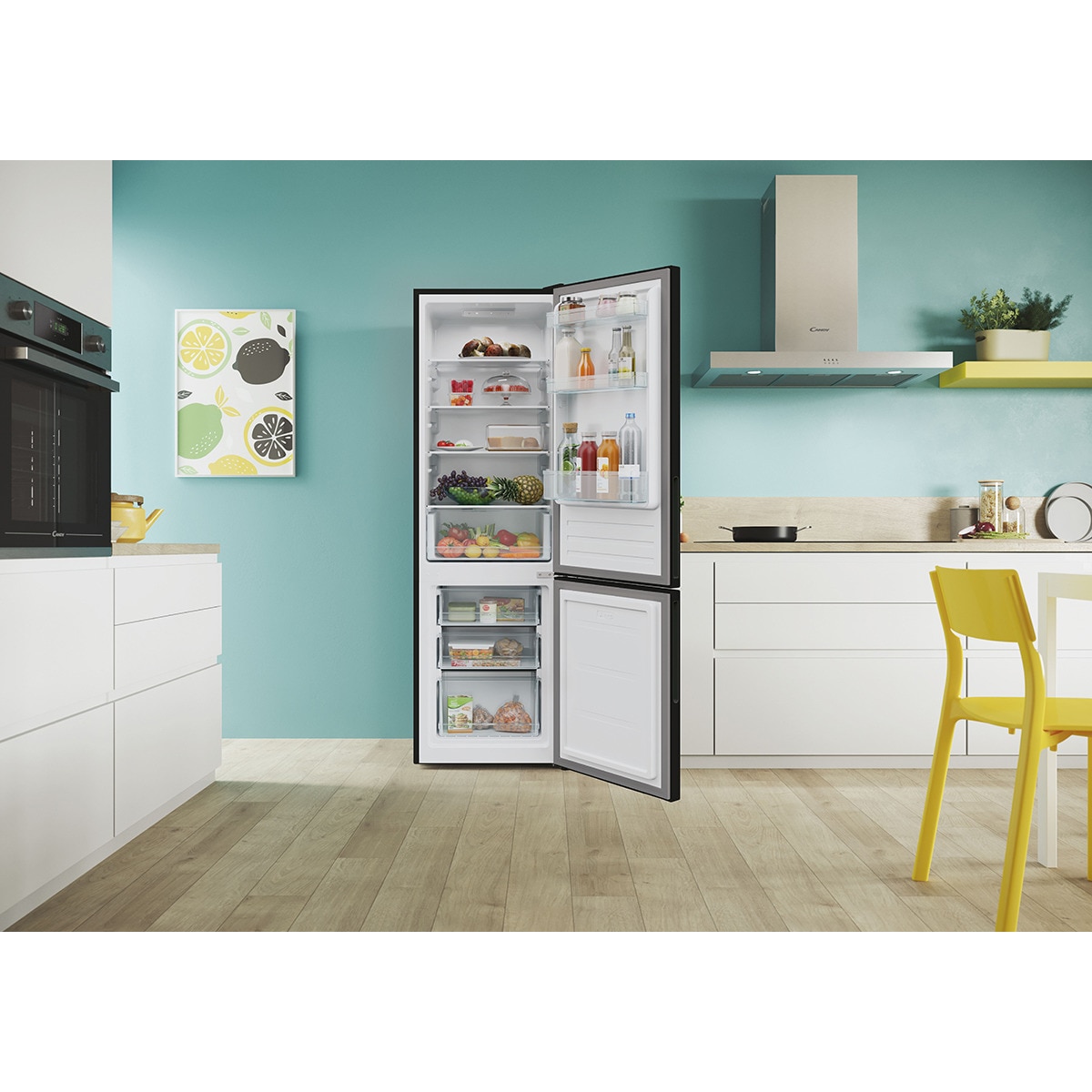 Frigorífico combi Candy Low Frost - CCT3L517EB Negro-11