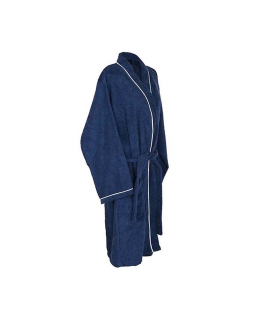 Imagen 0 de Albornoz set 2 algodón 63x1x120 400gr. hombre azul