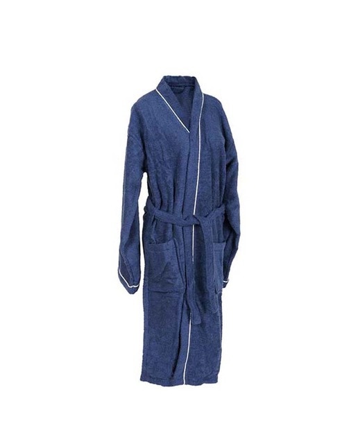 Imagen 0 de Albornoz set 2 algodón 1x1x1 400gr. mujer azul