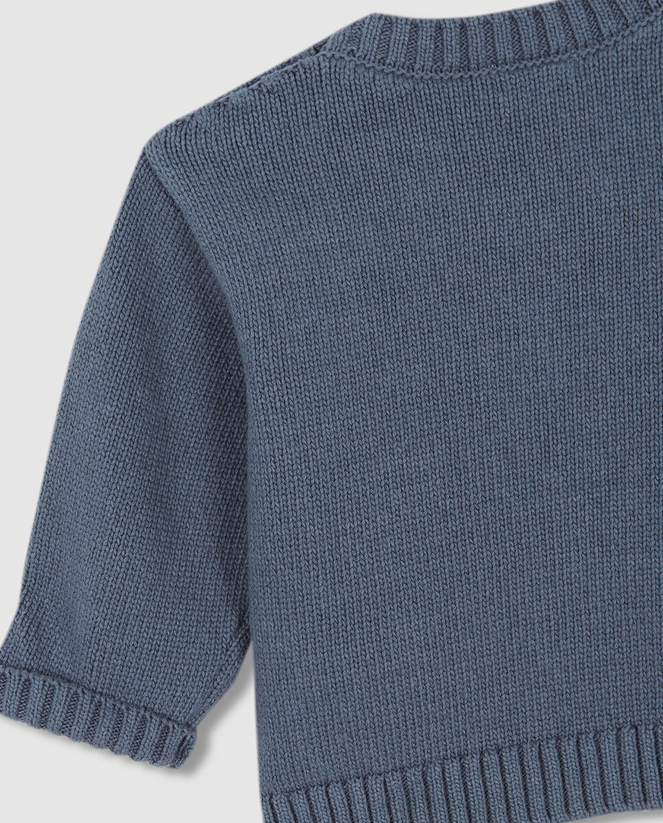 Camisola de Malha com Bolso Canguru Verde-escuro-5