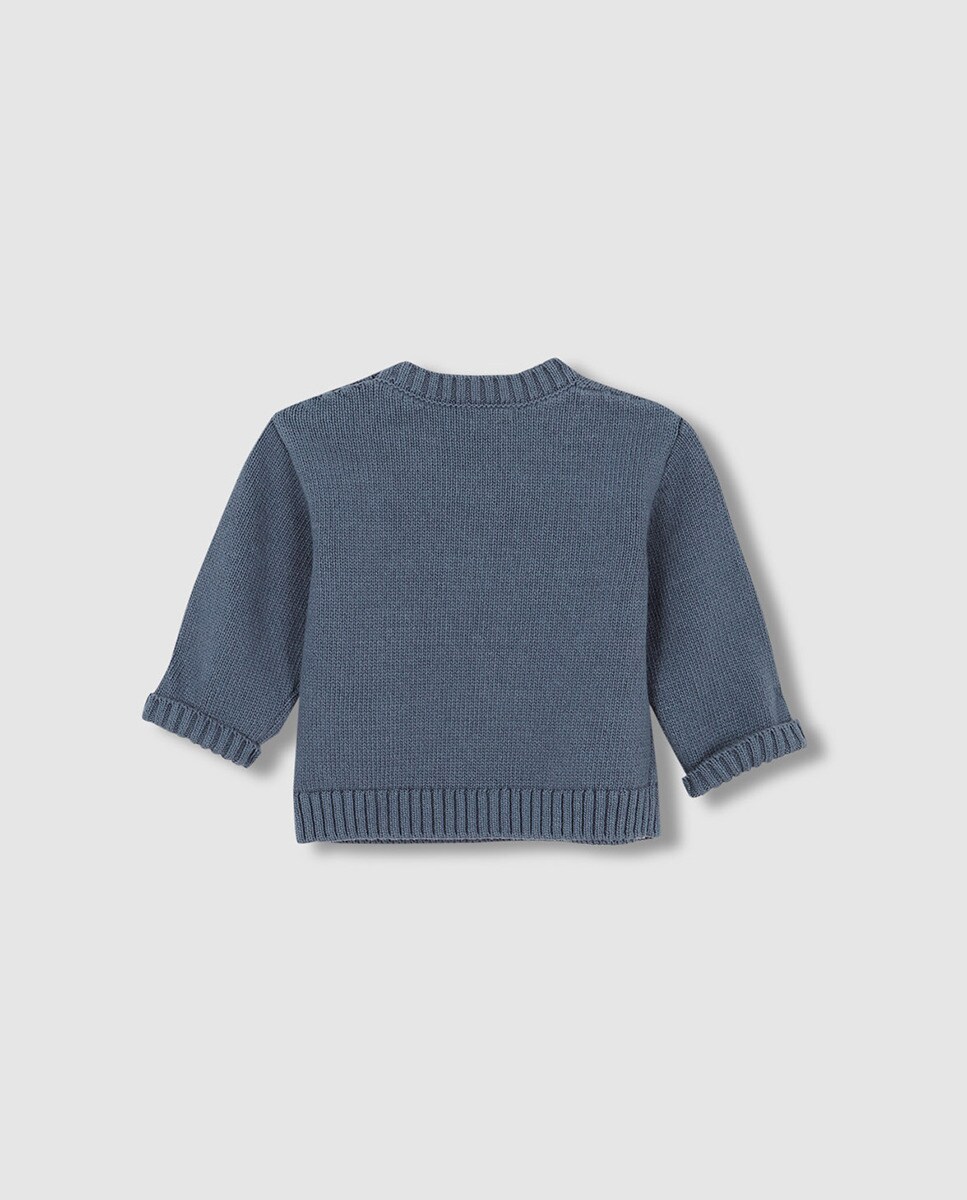 Camisola de Malha com Bolso Canguru Verde-escuro-3