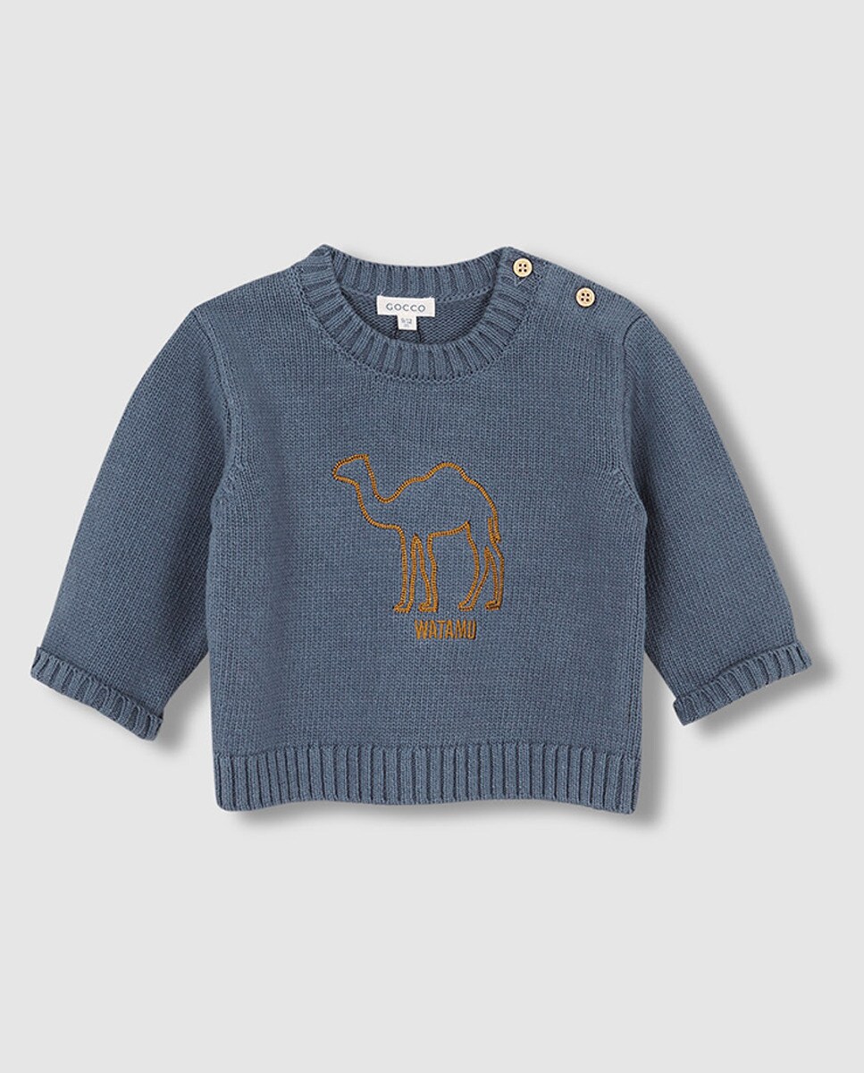 Camisola de Malha com Bolso Canguru Verde-escuro-2