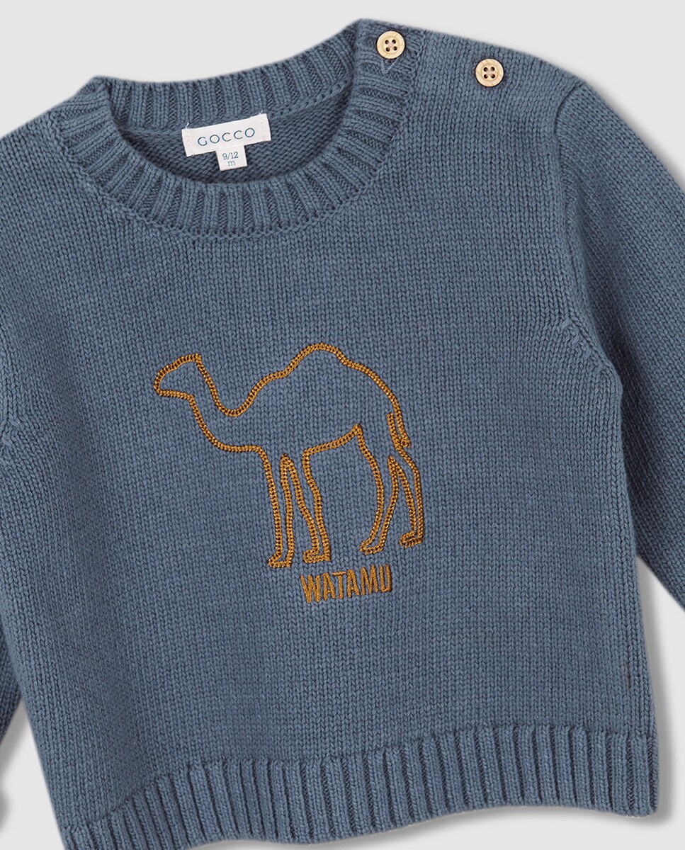 Camisola de Malha com Bolso Canguru Verde-escuro-4