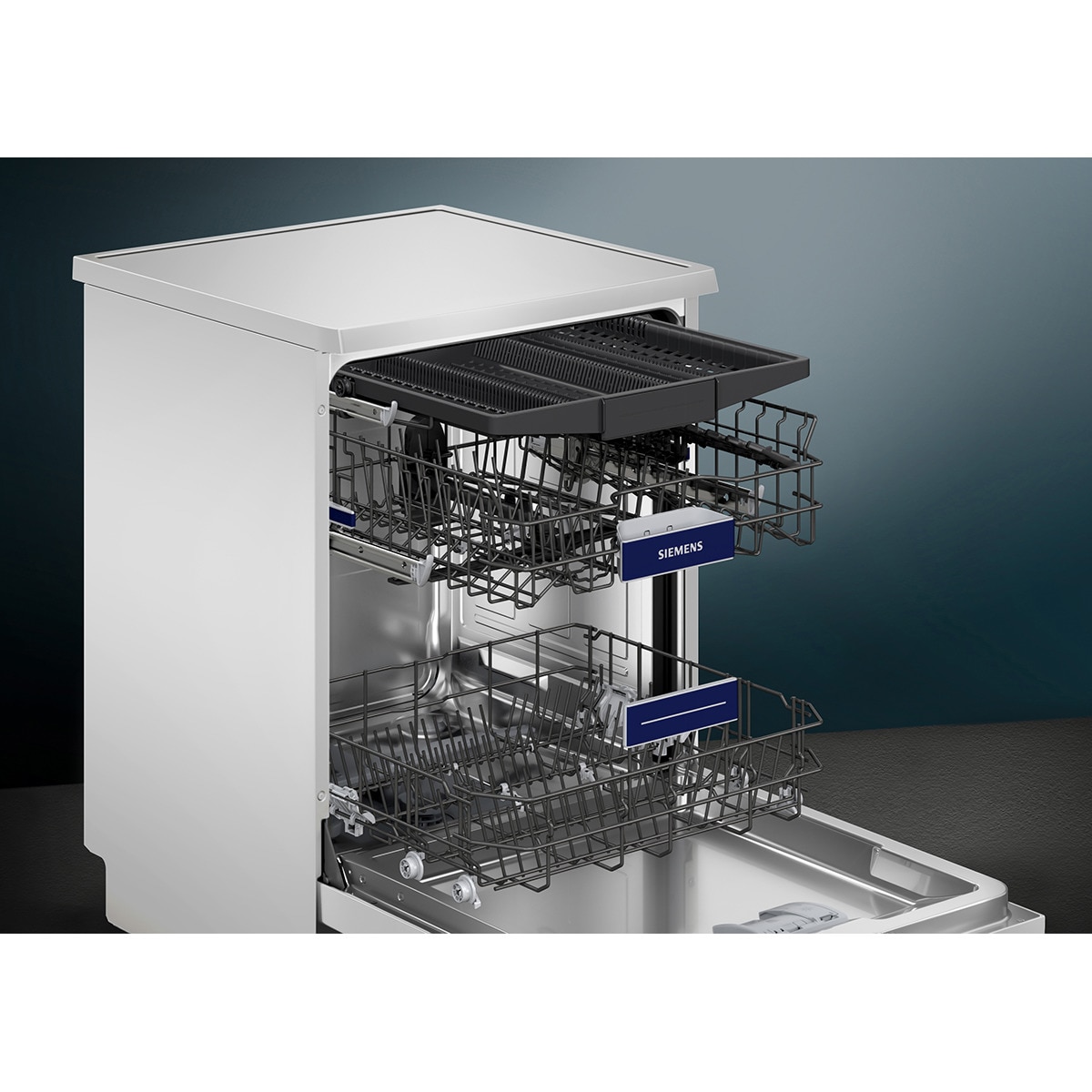 Lavavajillas Siemens 14 servicios, Bandeja Cubiertos , 60 cm - SN23EW03ME Blanco-3