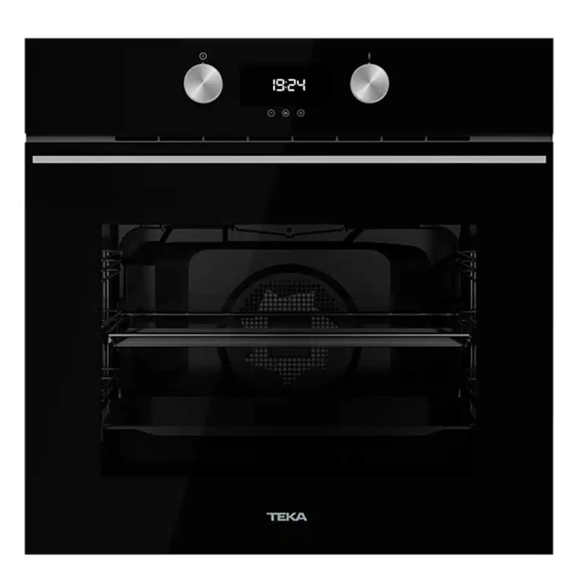 Forno Multifunções Teka HLB 8300 P Edição Urban Colors, SurroundTemp, Dual Clean Pirólise + Hydroclean® PRO e de 71 Litros - Preto Vidro preto-1