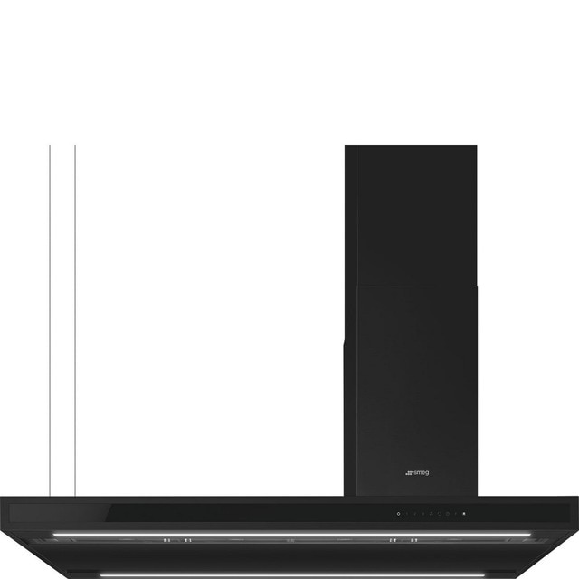 Imagem 0 de Exaustor de Ilha Smeg Universal KLTI12L4MB de 4 Velocidades e de 120 cm - Preto Mate