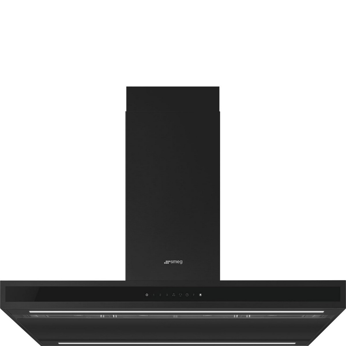 Imagem 0 de Exaustor de Ilha Smeg Universal KLTI9L4MB de 4 Velocidades e de 90 cm - Preto Mate